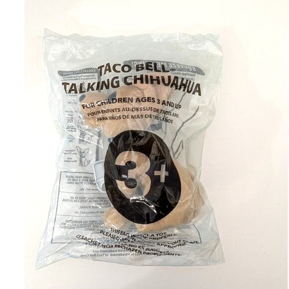 Vtg Taco Bell Yo Quiero Chihuahua Dog Microphone Plush SEALED Works - Picture 1 of 5